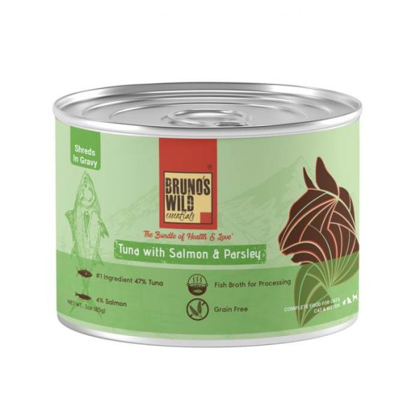 Brunos Wild Essentials Tuna with Salmon, Parsley in Gravy for Cat, All Ages,85g
