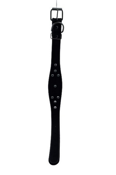 Pet Collar-Pseudo Leather 4, Black