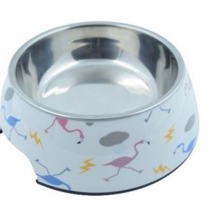 Melamine and Steel Printed Feeding Bowls, Large