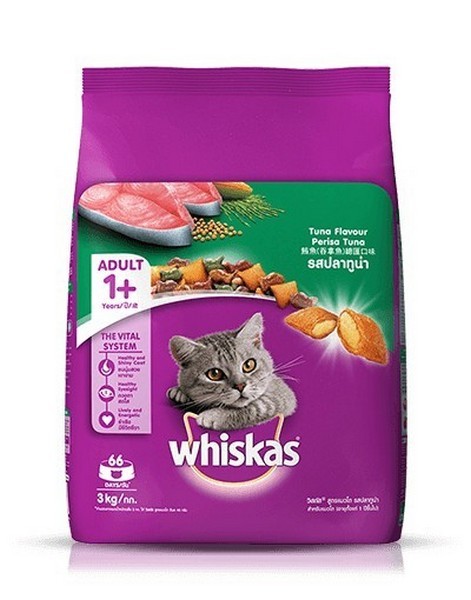 Whiskas Tuna Perisa Flavour Adult Cat Food , 3 kg