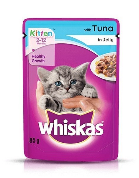 Whiskas Kitten Wet Meal Tuna In Jelly, 85Gm