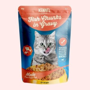 Kennel Kitchen Fish Chunks in Gravy for Cat- All Ages, 100gm