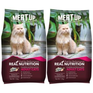 Meat Up Real Nutrition Adult Dry Cat Food, 1.2 kg (Buy 1 Get 1 Free)