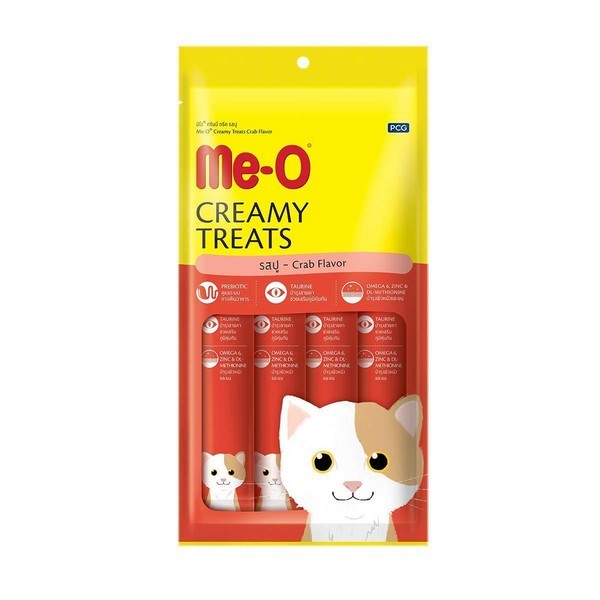 Me-O Creamy Cat Treats Crab Flavor 15gm (4 sticks)