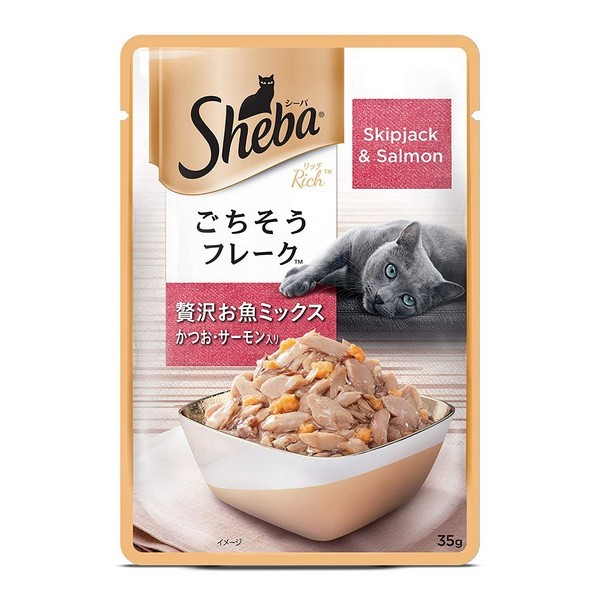 Sheba Skipjack and Salmon, Gravy Food for Cat, 35gm