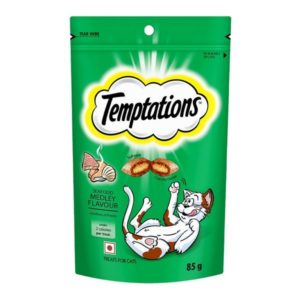 Temptations Seafood Medley Flavour Treat for Adult Cat, 85 gm