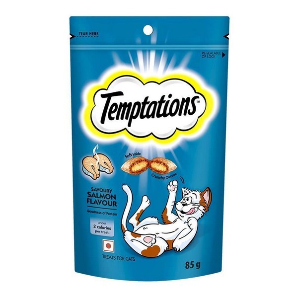 Temptations Cat Treat, Savoury Salmon Flavour, 85gm
