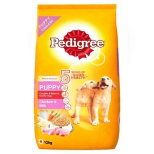 Pedigree Dry Dog Food Chicken & Milk For Puppy, 10 Kg