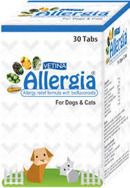 Vetina Allergia For Dogs And Cats – 30 Tablets