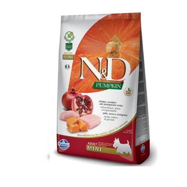 Farmina N&D Grain Free Mini Breed Adult Dry Dog Food-Chicken & Pomegranate-2.5Kg