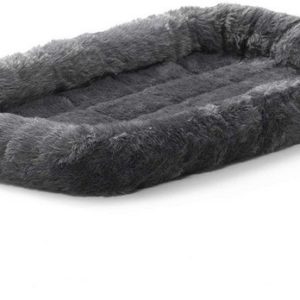 Fluffy’s Luxurious Dog Bed-(Bolster Dog Bed-Fits Metal Crates) Black-Small,500gm