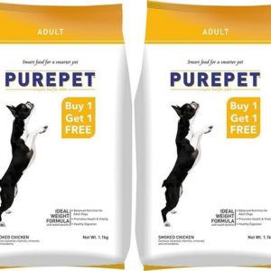 Purepet Smoked Chicken Adult Dog Food, 1.1 Kg (Buy 1 Get 1 Free)