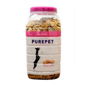 Purepet Mutton Flavour, Real Chicken Biscuit,Dog Treats- Jar,800Gm