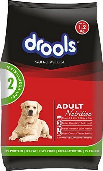 Drools Adult 100% Vegetarian Dry Dog Food 1.2 Kg (+Free 20% Extra Inside)