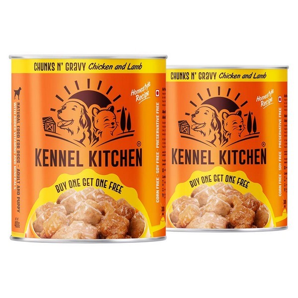 Kennel Kitchen Chicken and Lamb – Chunks N Gravy, 400 gm (Buy 1 Get 1 Free)