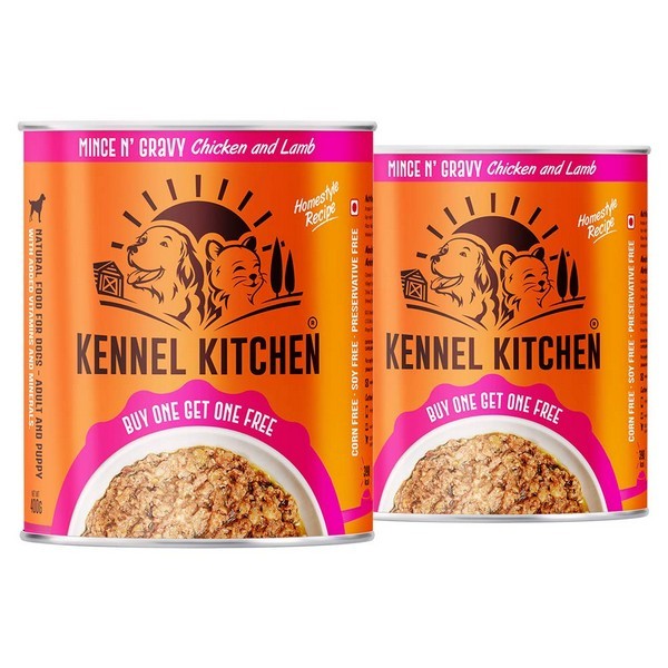 Kennel Kitchen Chicken and Lamb, Mince N Gravy, 400 gm (Buy 1 Get 1 Free)