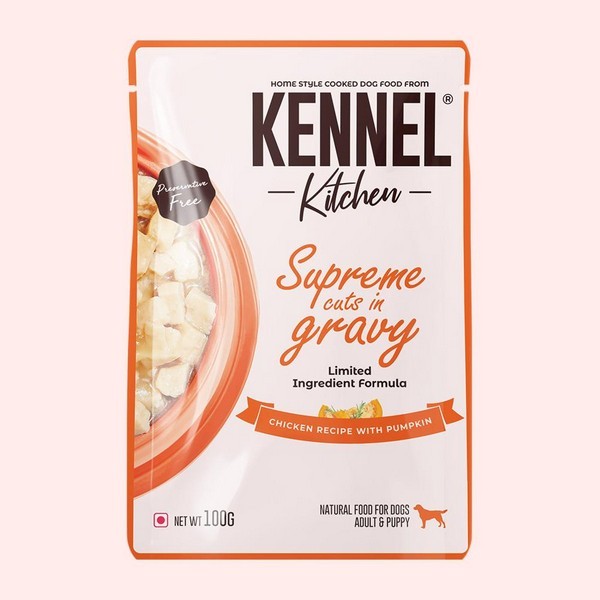 Kennel Kitchen Chicken with Pumpkin Gravy Dog Food for Adult & Puppy, 100gm