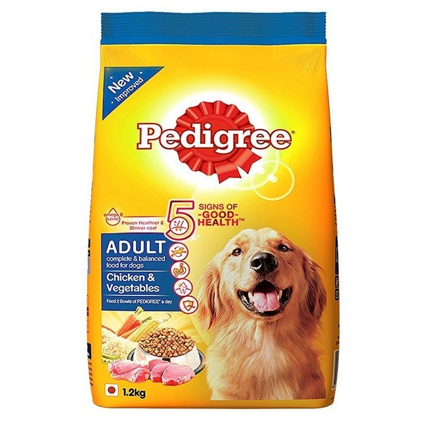 Pedigree Adult Dry Dog Food Chicken and Vegetables, 1.2kg