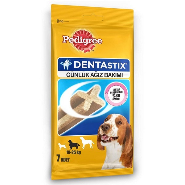 Pedigree Dentastix Medium Breed Oral Care Dog Treat,180gm (7 Chew Sticks)