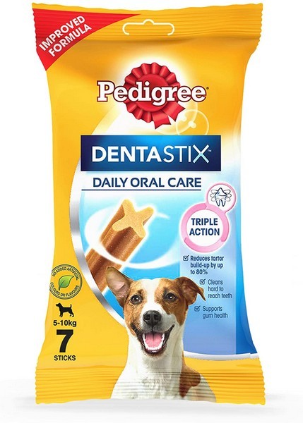 Pedigree Dentastix Small Breed Oral Care Dog Treat,110 gm (7 Chew Sticks)