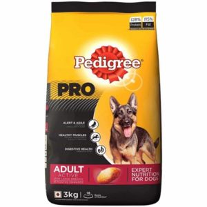 Pedigree Professional Active Expert Nutrition for Adult Dog Food ,3kg