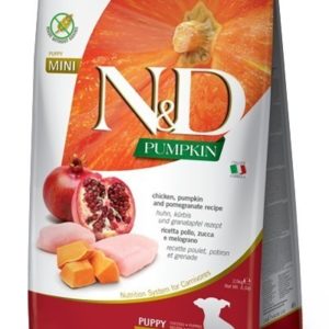 Farmina N&D Grain Free Puppy Mini Chicken,Pumpkin & Phomegranate Dry Food,2.5G