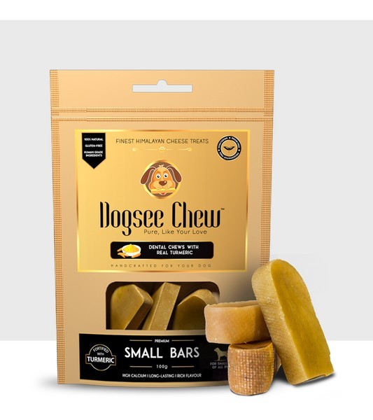 Dogsee Chew Small Bars with Turmeric for Small Breed Dog, 100 gm