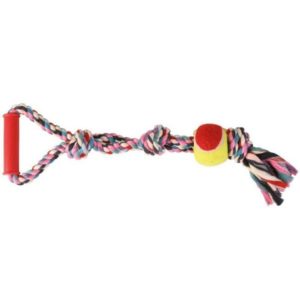 Trixie Pet Toy Playing Rope with Tennis Ball, 6 cm/50 cm