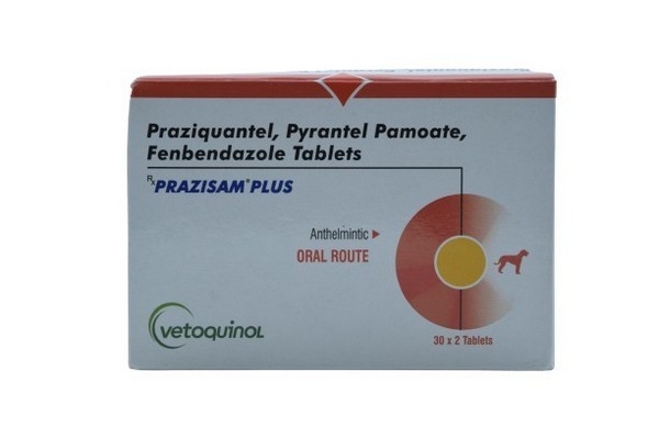 Vetoquinol Prazisam Plus, 2 tablets per strip