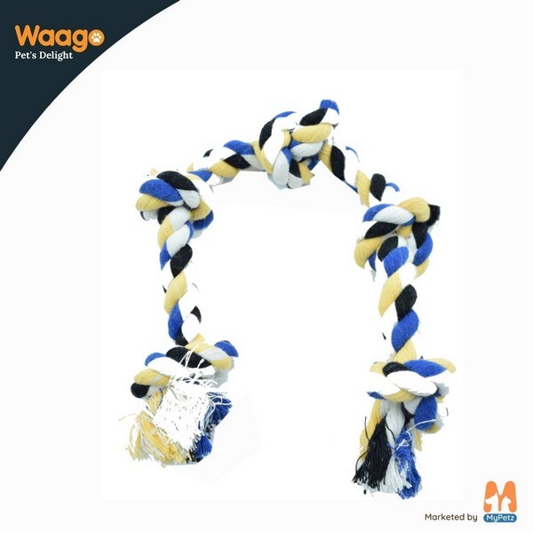 Waago 5 Knot Cotton Chew Rope for Medium and Large Dogs,48cm