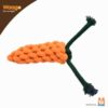 Waago Carrot Interactive Teething Chew Rope for Small and Medium Dogs-Orange