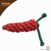 Waago Carrot Interactive Teething Chew Rope for Small and Medium Dogs-Red