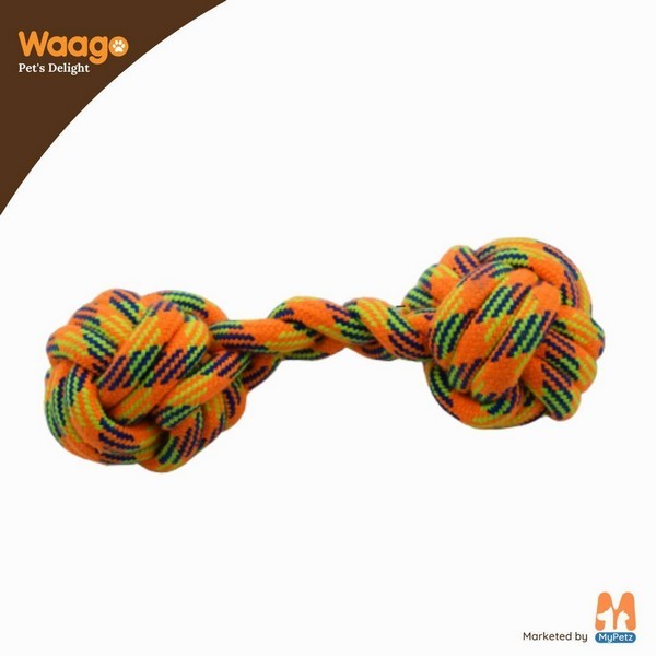 Waago Interactive Teething Chew Dumbbell Rope for Small and Medium Dogs