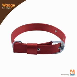 Waago Polyster Collar for Medium and Large Size Dog, Red (70cm)