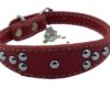 Pet Collar-Pseudo Leather – 2, Red