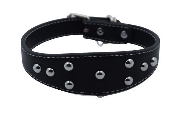 Pet Collar-Pseudo Leather – 3, Black