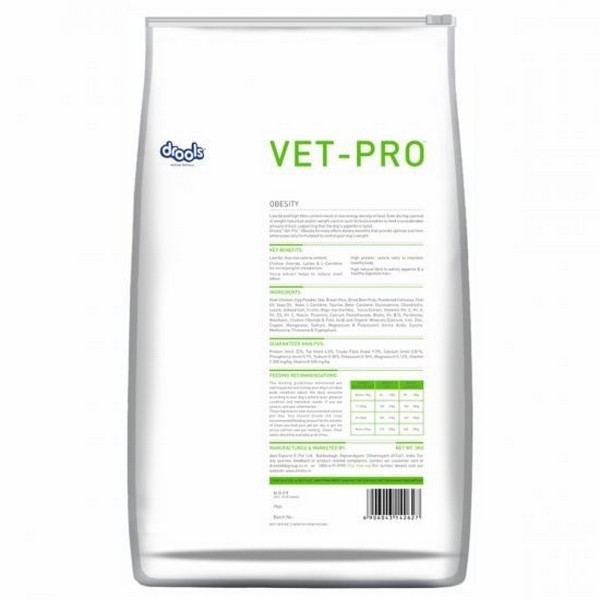 Drools Vet-Pro Obesity Dry Dog Food Prescribed Diet 3 Kg