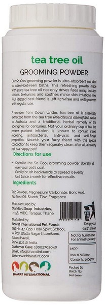 Tea Tree Oil So Cool Grooming Powder For Dogs And Cats,100Gm