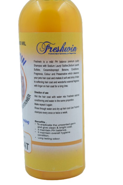 Freshwin Long Coat 2-in-1 Shampoo with Conditioner for Pets, 200 ml