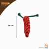 Waago Carrot Interactive Teething Chew Rope for Small and Medium Dogs-Red