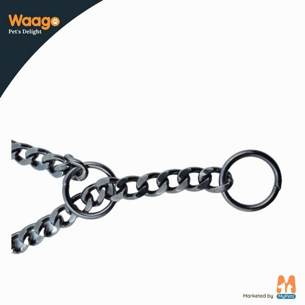 Waago Collar Choke Chain for Professional Training-No 8 (61cm) Black