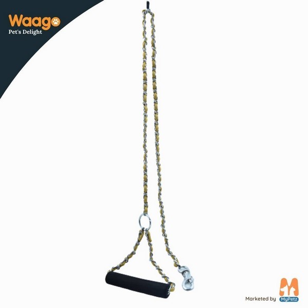 Waago Leash chain No-10 With Rubber Grip For Small Dog (108cm) Golden