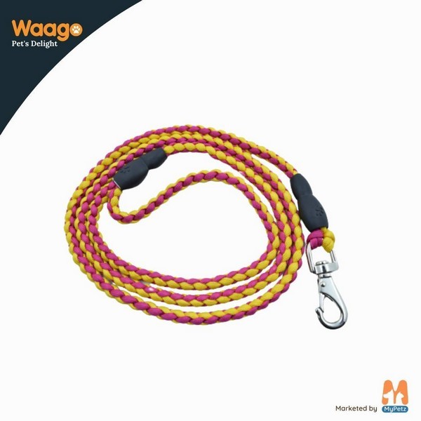 Waago Nylon Leash with Alloy Hook for Small Dog (166cm) Double Color