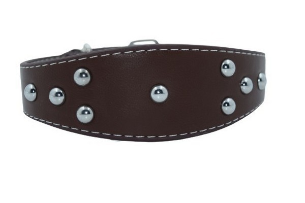 Pet Collar-Pseudo Leather 4, Brown