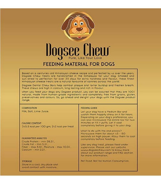 Dogsee Chew Bars for Medium Breed Dog, 140 gm