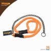 Waago Half Leash and Half Diamond Twisted shape Chain for Med Dog (164cm),Orange