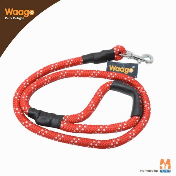 Waago Nylon Leash Rope for Medium and Large Dogs (144cm), Red