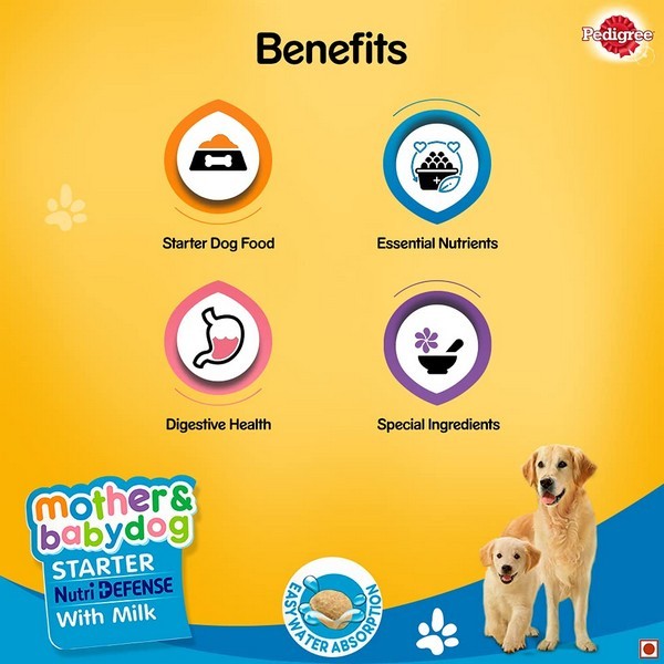Pedigree Starter Nutri Defense With Milk for Mother & Baby Dog (3-12 Weeks) 3 kg