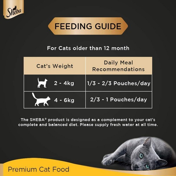 Sheba Rich Premium Food with Tuna Pumpkin and Carrot in Gravy for Adult Cat, 70g