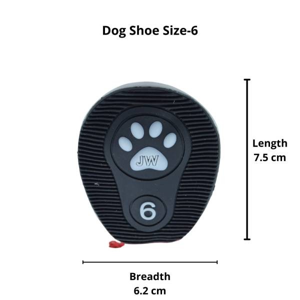 Dog Shoes, Size-6, Red